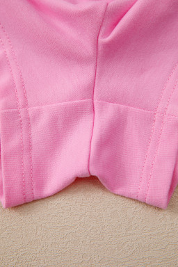 Bonbon Colorblock Edge Drop Shoulder T Shirt and Skort Set