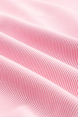 Pink Textured Ruffle Sleeve Zipped Top and Wide Leg Pants Set