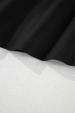 Black Cropped Tee and Ruffle High Waist Skort Set