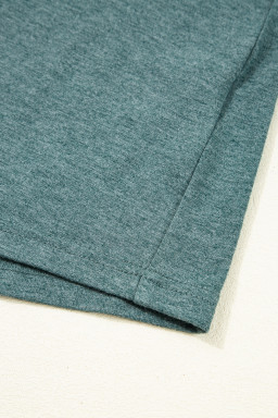 Mist Green Crisscross V Neck Flutter Sleeve T Shirt