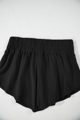 Black Cropped Tee and Ruffle High Waist Skort Set