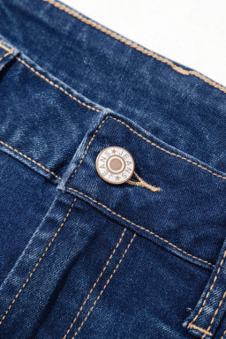 Sail Blue Center Seam Deep Washed Straight Jeans