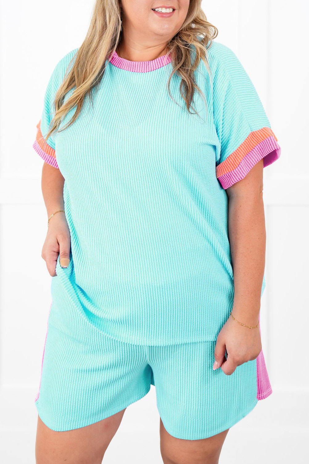 wholesale plus size short sets