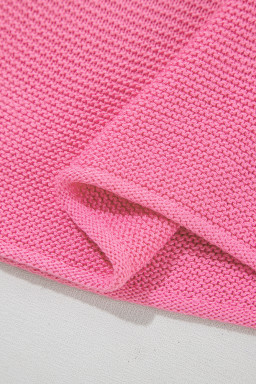 Sachet Pink Solid Color Side Slits Knit Tee