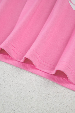Sachet Pink Bow Casual Sleeveless Tee