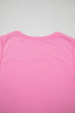 Sachet Pink Bow Casual Sleeveless Tee