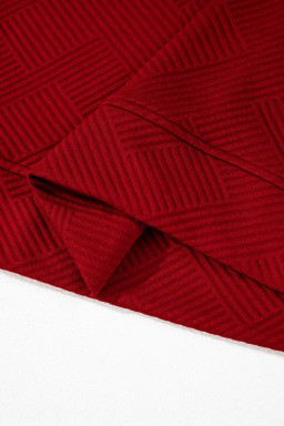 Red Dahlia Textured Loose Fit T Shirt & Drawstring Pants Set