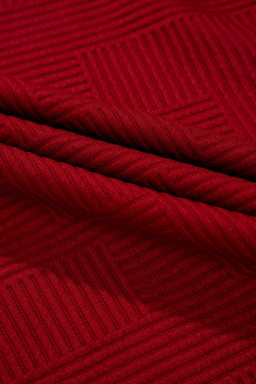 Red Dahlia Textured Loose Fit T Shirt & Drawstring Pants Set