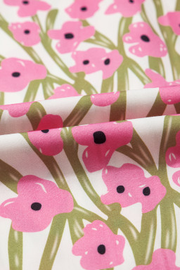 Pink Plus Size Ruffle High Waist Floral Maxi Dress