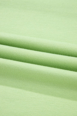 Meadow Mist Green Loose V Neck Tee and Drawstring Shorts Set