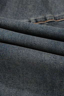 Sail Blue Criss Cross Straight Leg High Waist Jeans