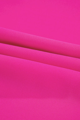 Bright Pink Seamed Back High Low Hem V Neck Plus Size Tee
