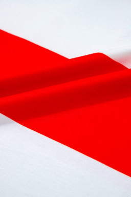 Red Stripe Colorblock Patchwork Short Sleeve Collar Top