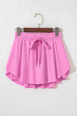 Bonbon Drawstring High Waist Lined Tennis Skort