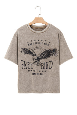 Parchment Mineral Washed Letter Graphic Top