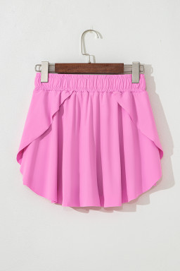 Bonbon Drawstring High Waist Lined Tennis Skort
