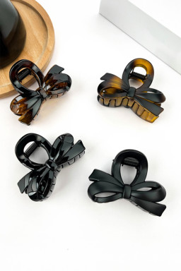 Black Bow Hollow Out Hair Clip