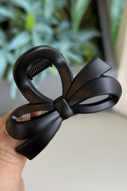 Black Bow Hollow Out Hair Clip