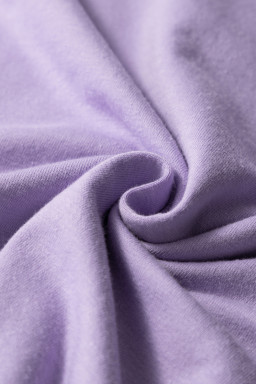 Wisteria Solid Color Basic Crew Neck Plain Tee