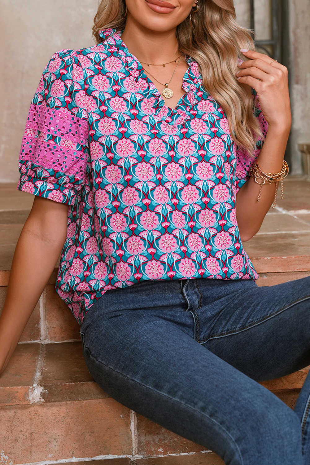 wholesale abstract print tops