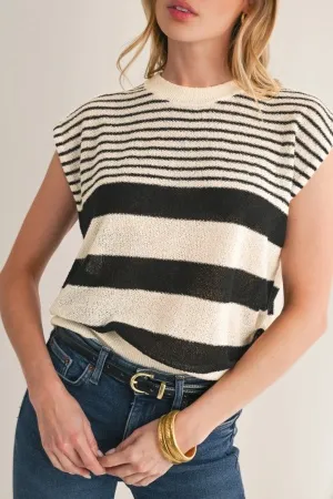 wholesasle stripe knit tops