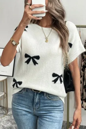 whoolesale graphic print knit tops