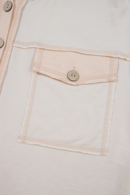 Jet Stream Patchwork Pocket Short Sleeve Jumpsuit