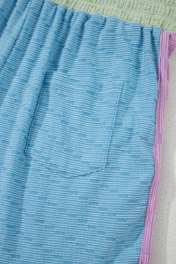 Beau Blue Colorblock Cap Sleeve Top and Shorts Set