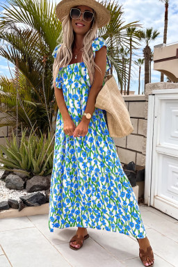wholesale square neck boho dresses