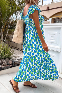 square neck boho dresses whole sale