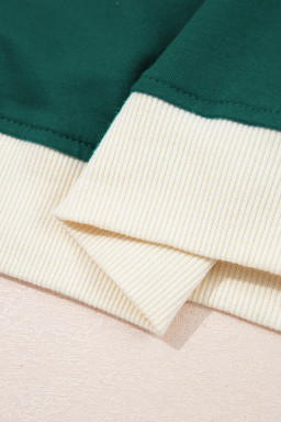 Evergreen Colorblock Edge Drop Shoulder T Shirt and Skort 2Pcs Set