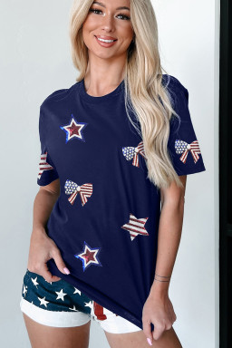 usa flag bow t shirts in bulk