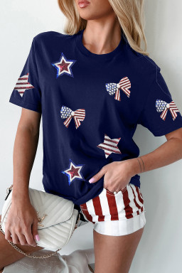 wholesale usa flag bow t shirts