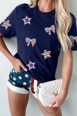 usa flag bow t shirts bulk
