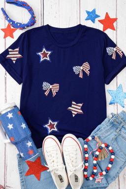 usa flag bow t shirts whole sale