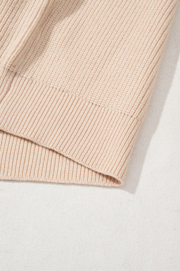 Oatmeal Cowboy Graphic High Neck Short Sleeve Knit Top