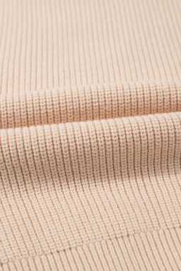 Oatmeal Cowboy Graphic High Neck Short Sleeve Knit Top