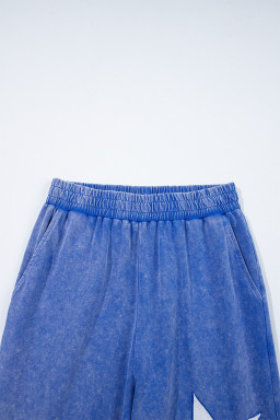 Ashleigh Blue Mineral Wash Star Patched Loose Pants Set