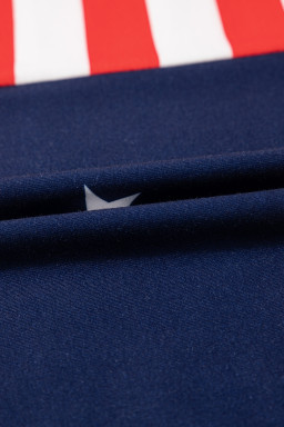 Red Stars and Stripes V Neck Colorblock Camisole