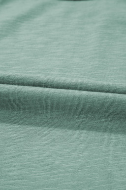 Mist Green Contrast Trim Round Neck Tank Top