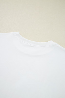 White Flag Bow Graphic Crewneck Tee