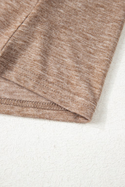 Dune Solid Color V Neck Double Layer Sleeve Loose T-Shirt