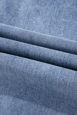 Dusk Blue Star Patched Straight Leg Loose Jeans