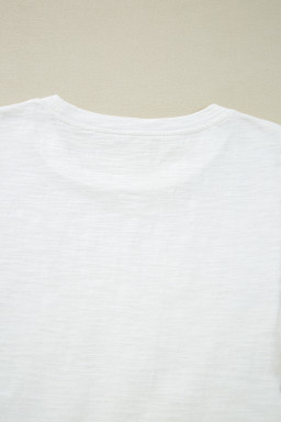 White Floral Lace Eyelet Patched Butterfly Sleeve Blouse