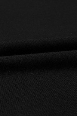 Black Crisscross V Neck Flutter Sleeve T Shirt