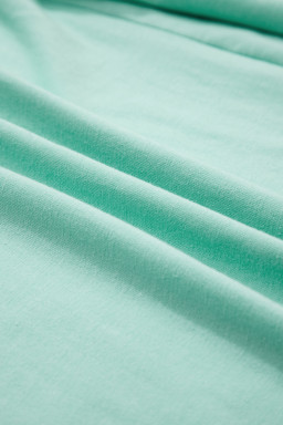 Moonlight Jade Solid Color Pocket Raw Edge Babydoll Dress