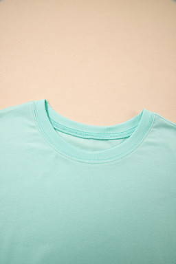 Moonlight Jade Solid Color Pocket Raw Edge Babydoll Dress