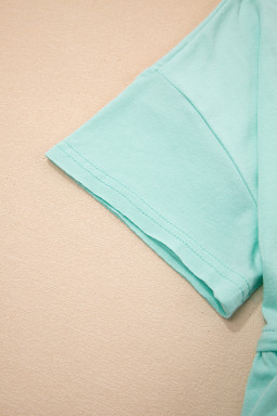 Moonlight Jade Solid Color Pocket Raw Edge Babydoll Dress