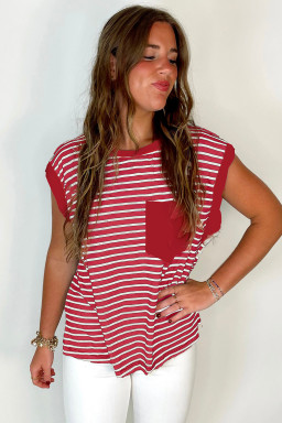 striped sleeveless tees wholesale