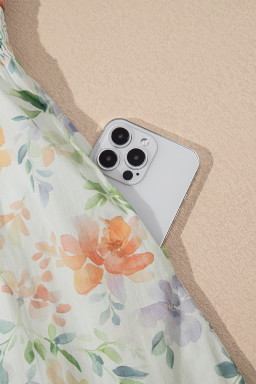 Beige Floral Print Smocked High Waist Puff Sleeve Mini Dress